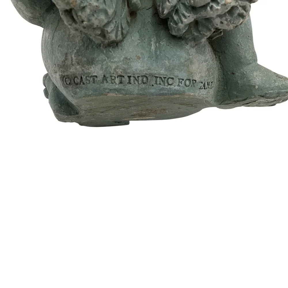 Cherub Angel Figurine‎ Flower Crown Vintage Garden Decor
